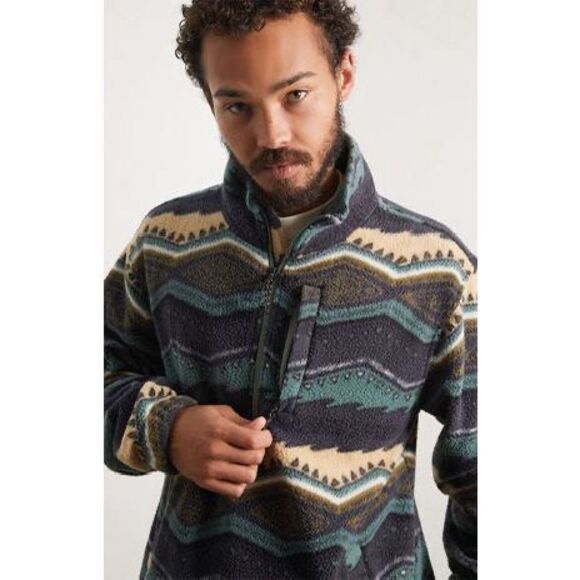 Billabong Adventure Division Mens Half Zip Fleece Boundary Pullover Blue Large - Picture 1 of 13